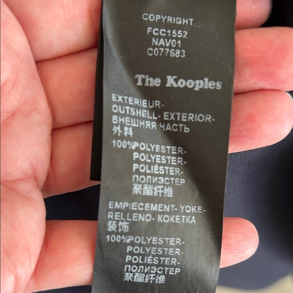 The Kooples Navy Blouse with Lace Detail size S - Picture 6 of 6